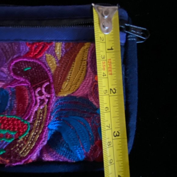 Wristlet from Mexico, embroidered by hand.about 6" long - Picture 8 of 9